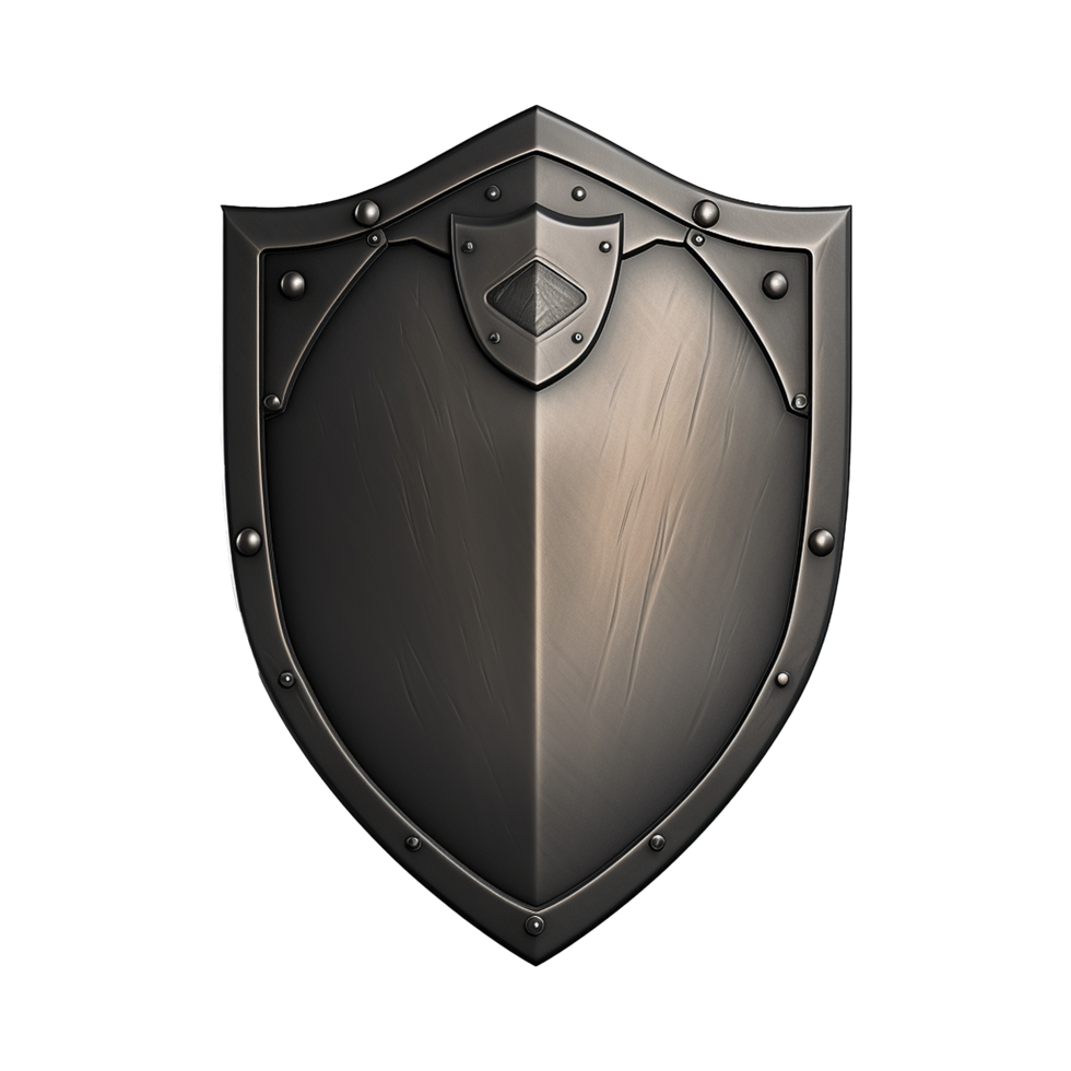 AI generated Medieval shield isolated on transparent background png