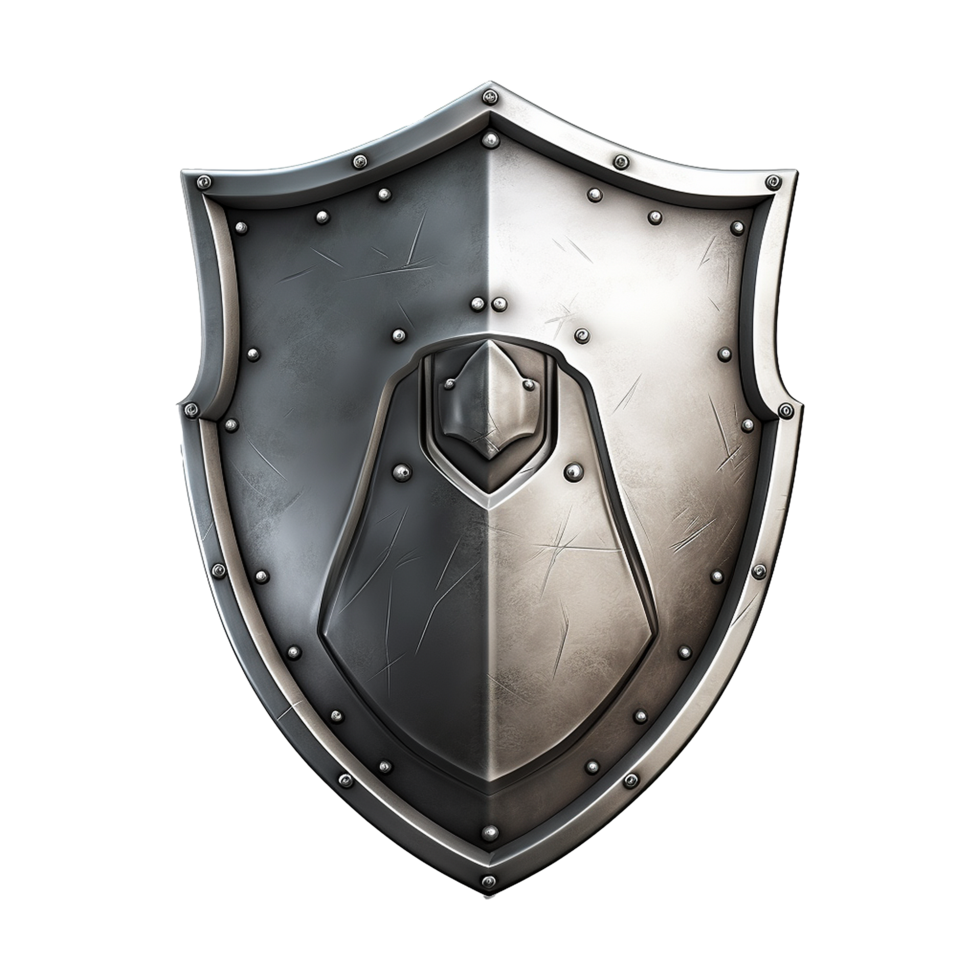 AI generated Knight shield isolated on transparent background png