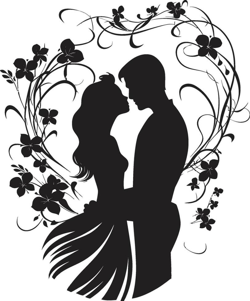 Eternal Embrace Decorative Frame for the Newlyweds Regal Reminiscence Bride and Groom Keepsake Frame vector