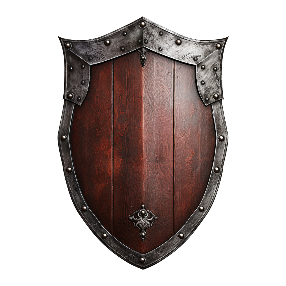 AI generated Knight shield isolated on transparent background png