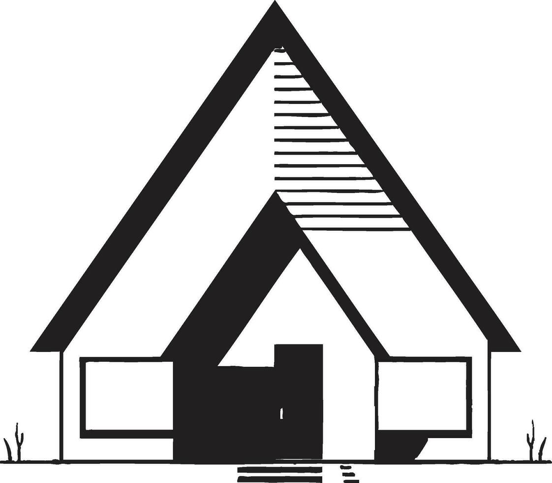 Sleek Living Mark Minimal House Vector Icon Minimalist Living Icon House Design Vector Emblem