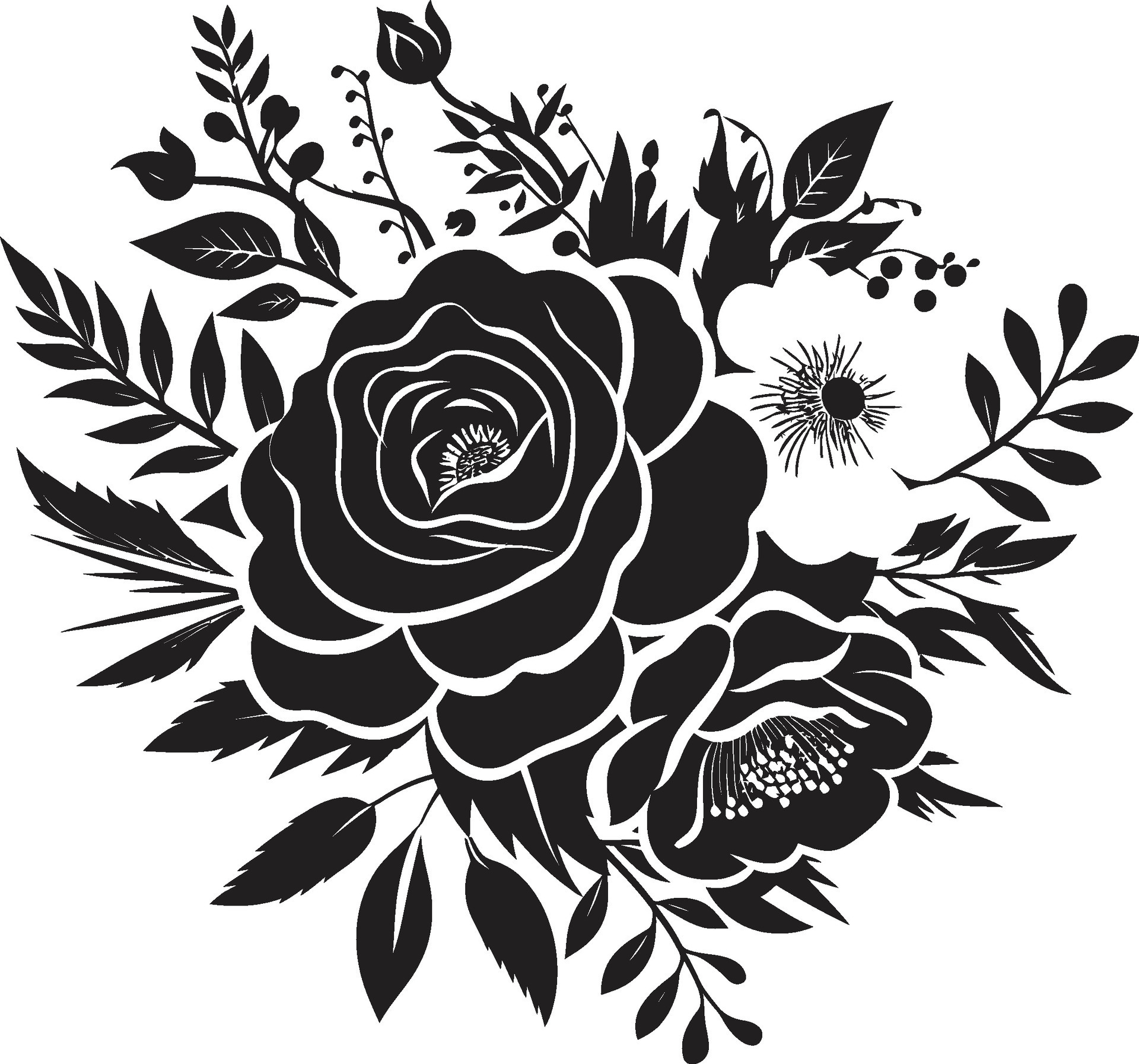 Whispering Blossom Assembly Decorative Black Logo Regal Floral Medley ...