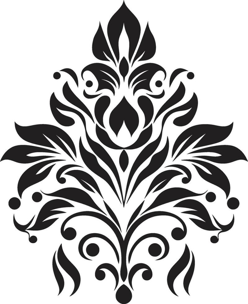 Traditional Flourish Decorative Ethnic Floral Logo Ethnic Bloom Floral Vector Emblem Design