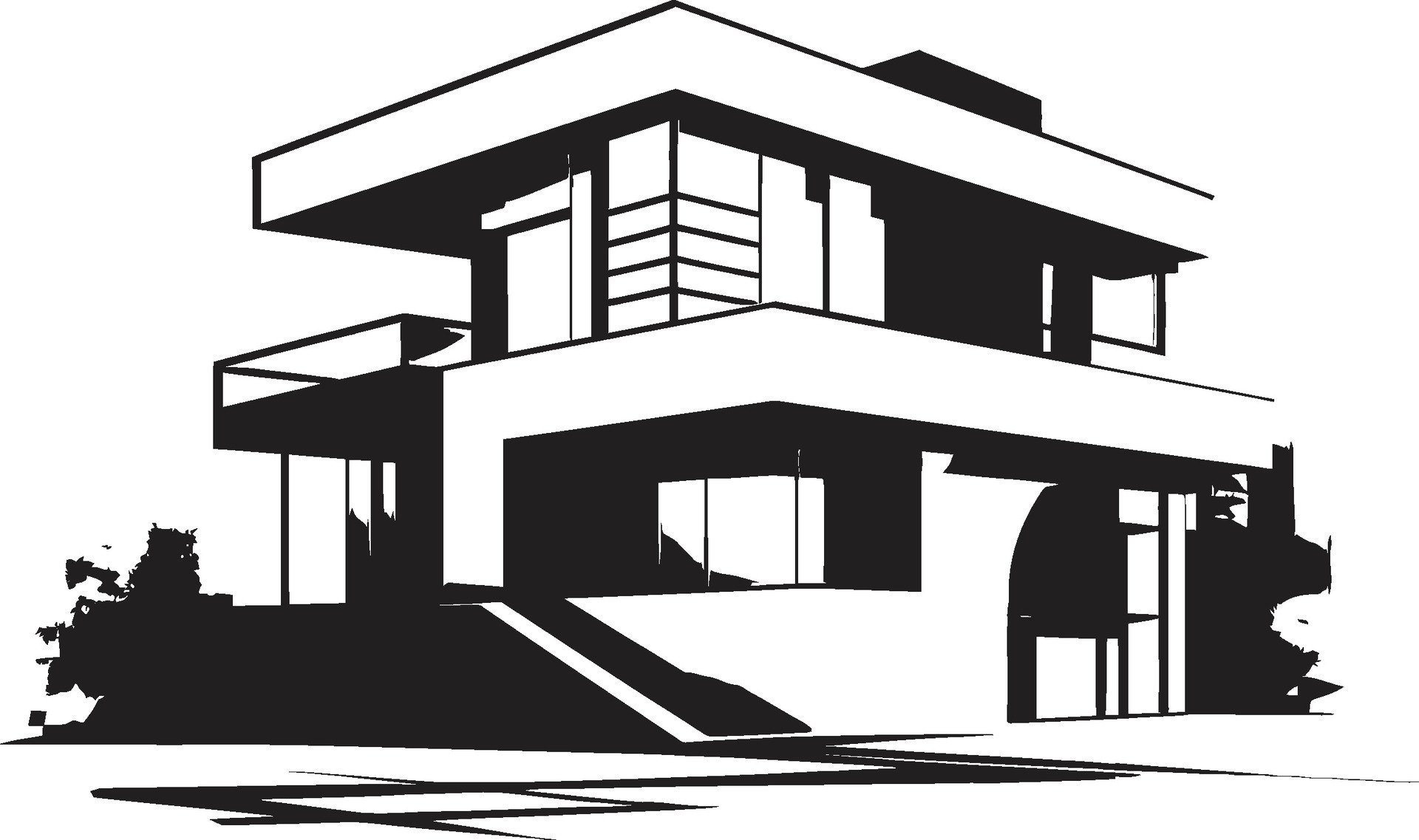 Home Structure Symbol Architecture Design Vector Emblem Futuristic ...