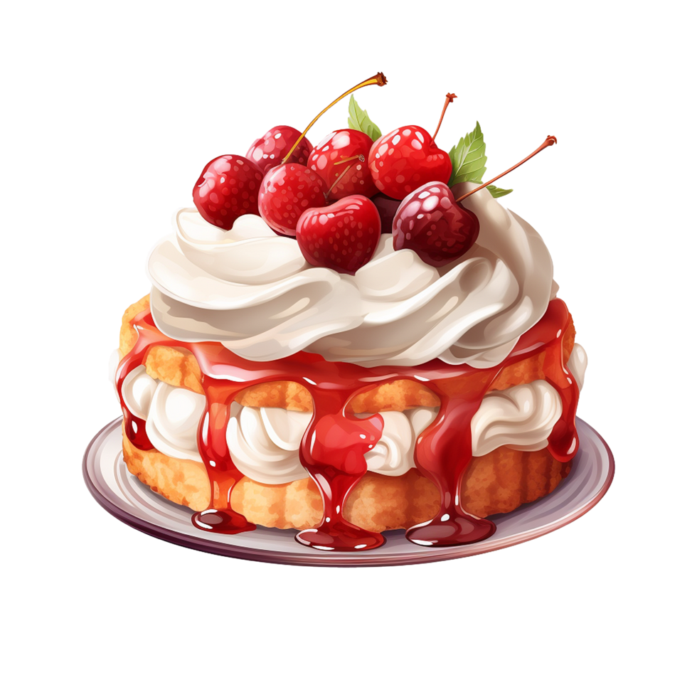 AI generated Pastry cake isolated on transparent background png