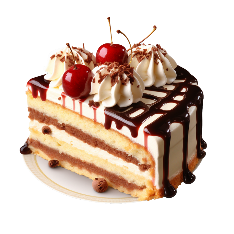 AI generated Pastry cake isolated on transparent background png