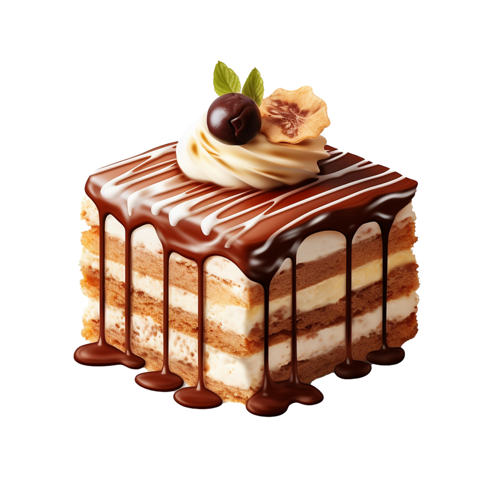 AI generated Pastry cake isolated on transparent background png