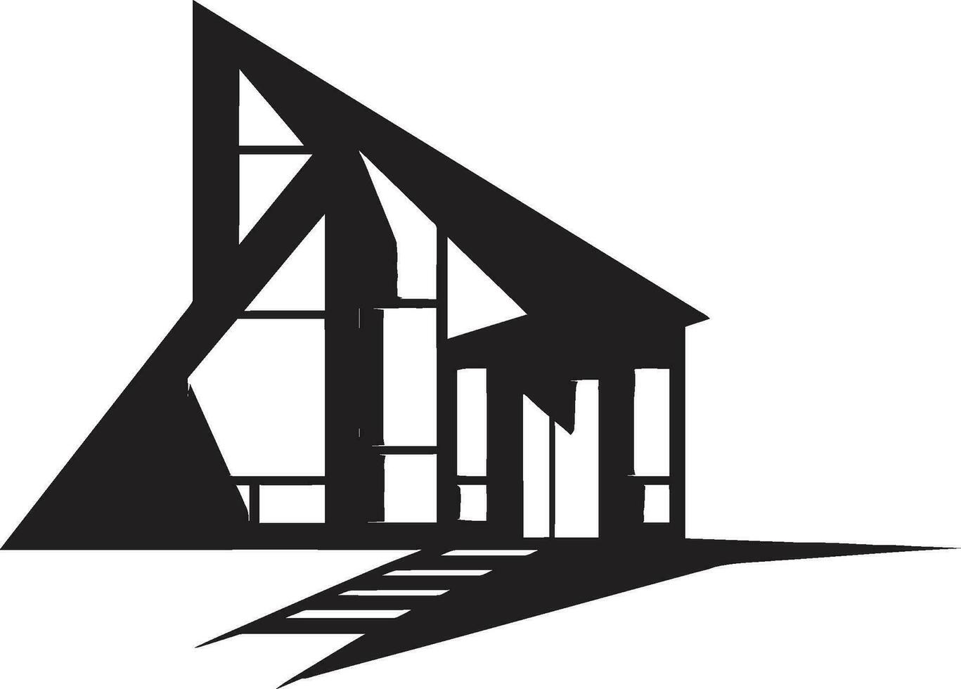 Minimalist Living Icon House Design Vector Emblem Simplistic Dwelling Mark Minimal House Vector Logo