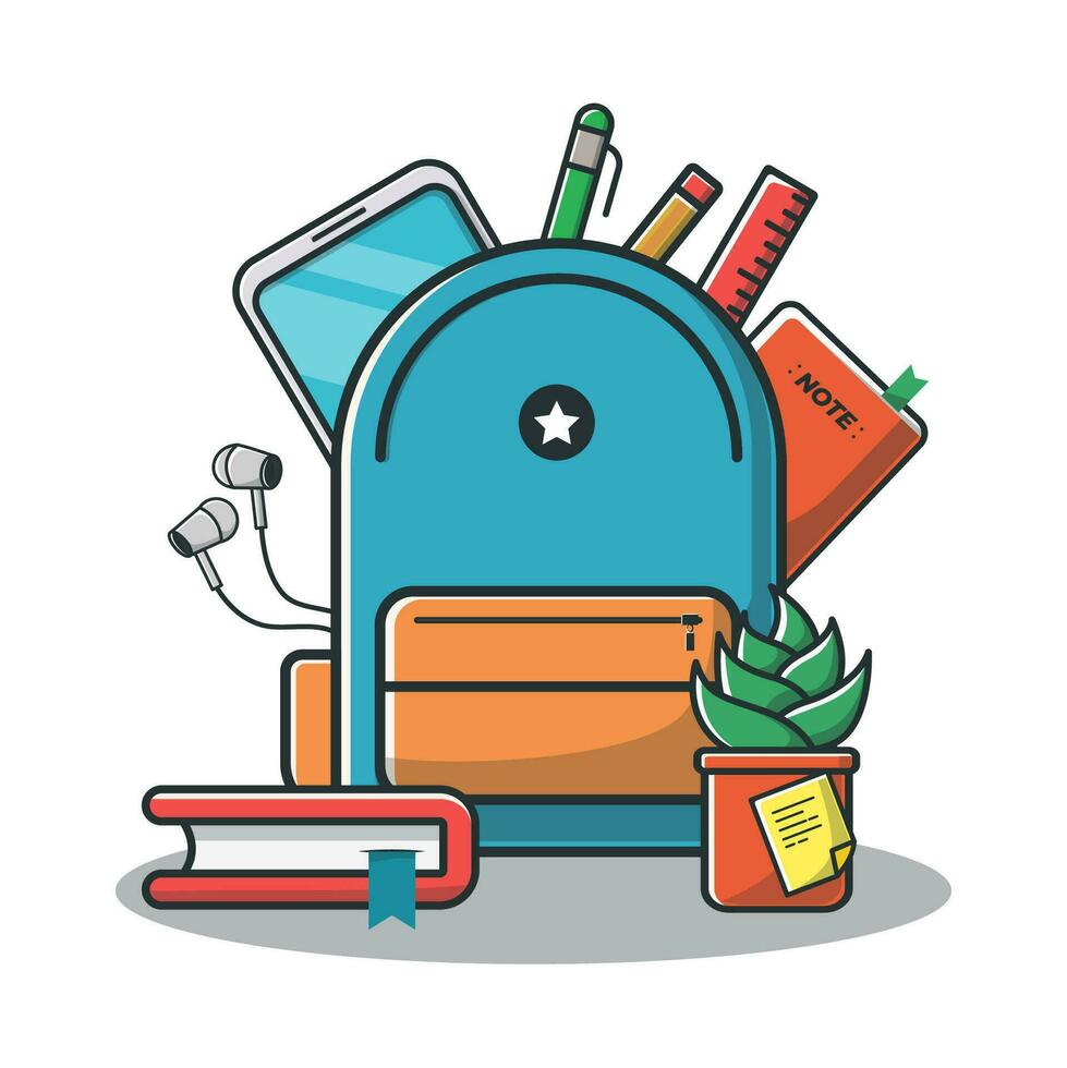 Flat back to school vector design