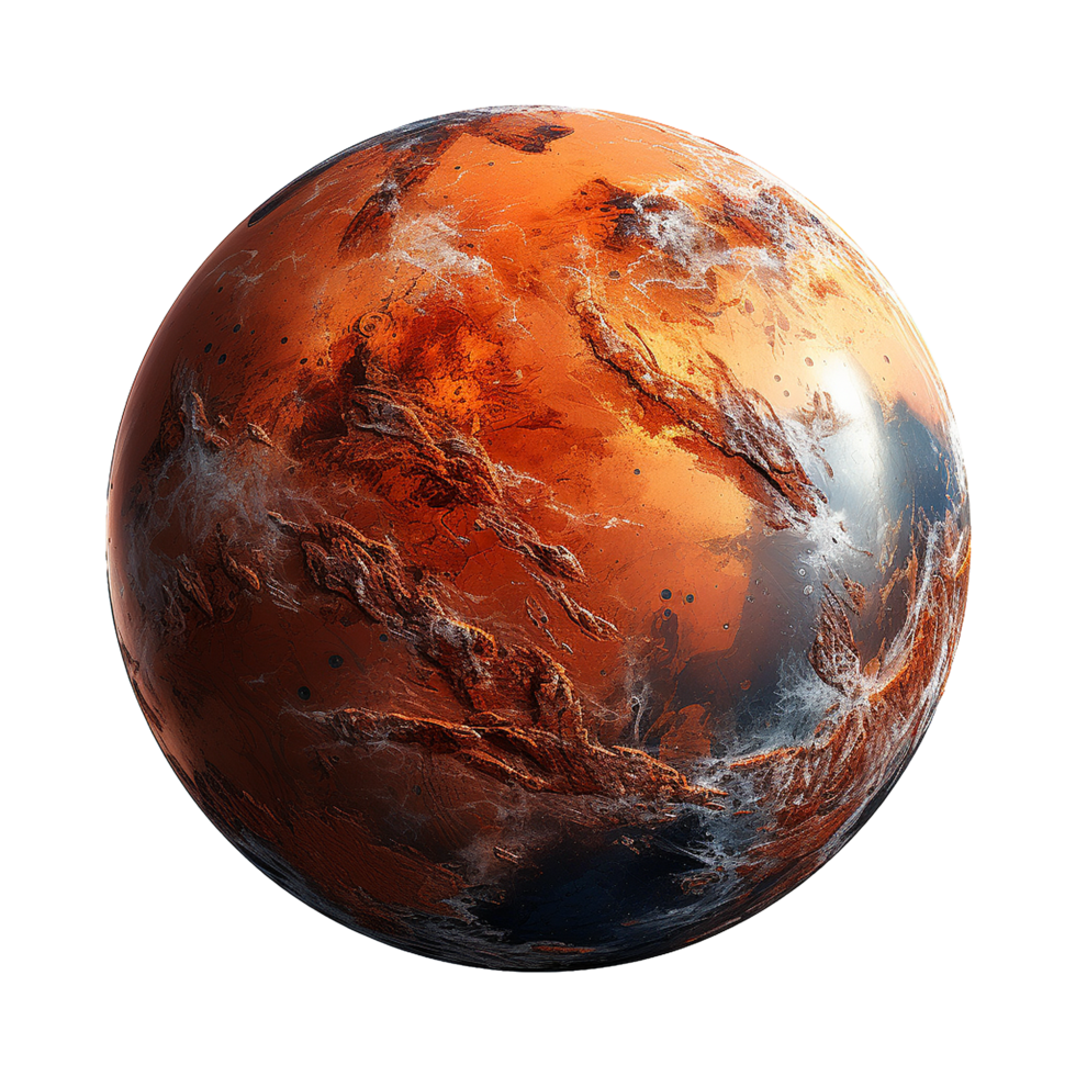 AI generated Mercury planet isolated on transparent background png