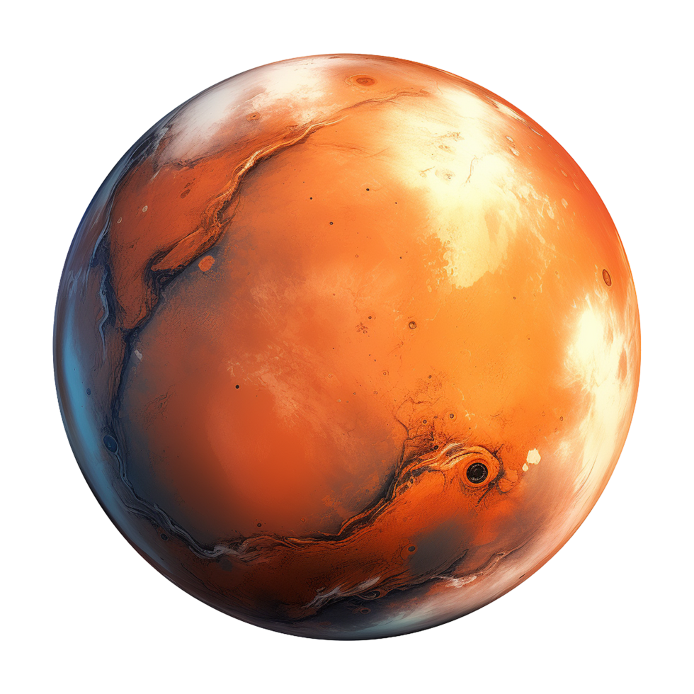 AI generated Mercury planet isolated on transparent background png