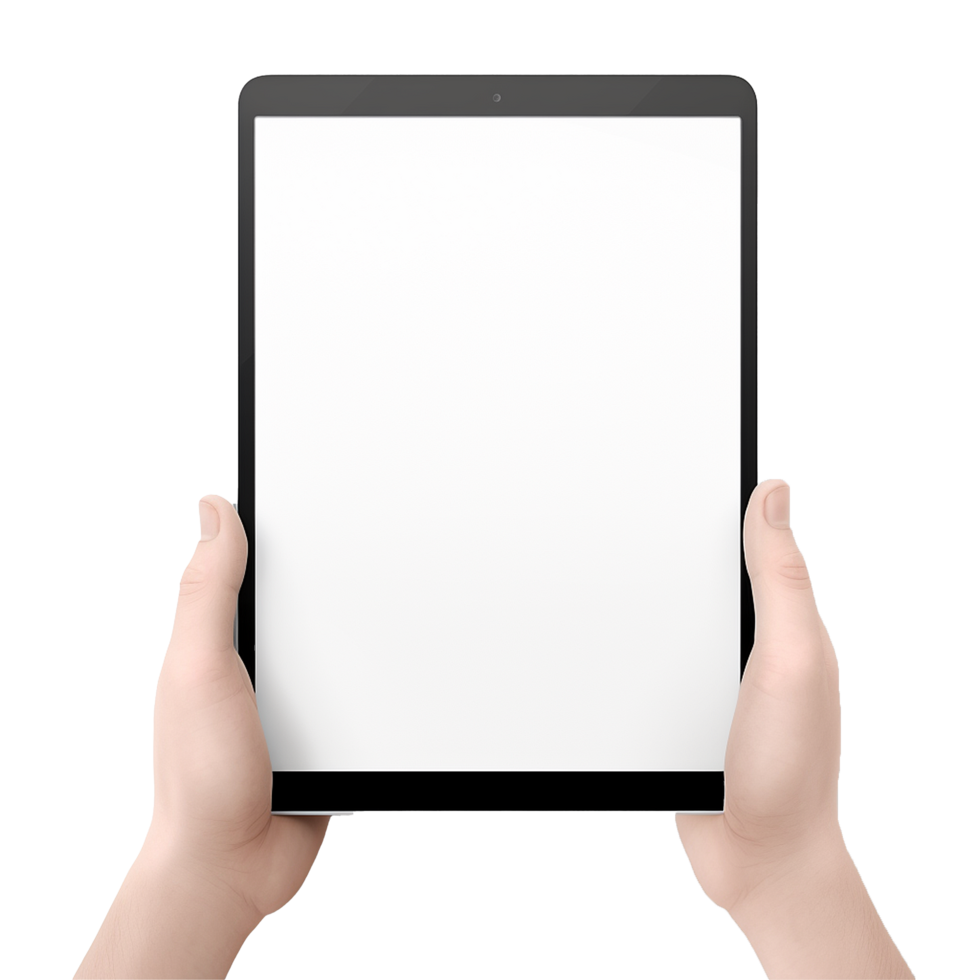 AI generated Tablet computer png isolated on transparent background