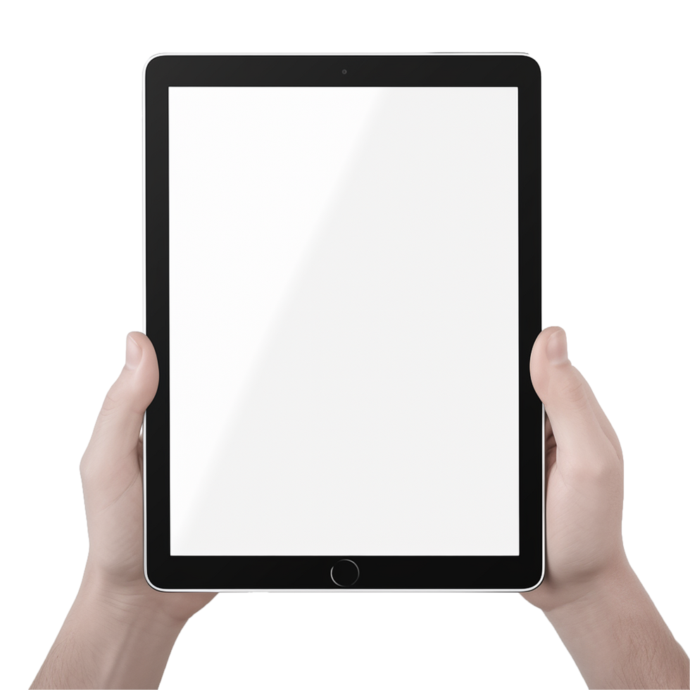 AI generated Tablet computer png isolated on transparent background