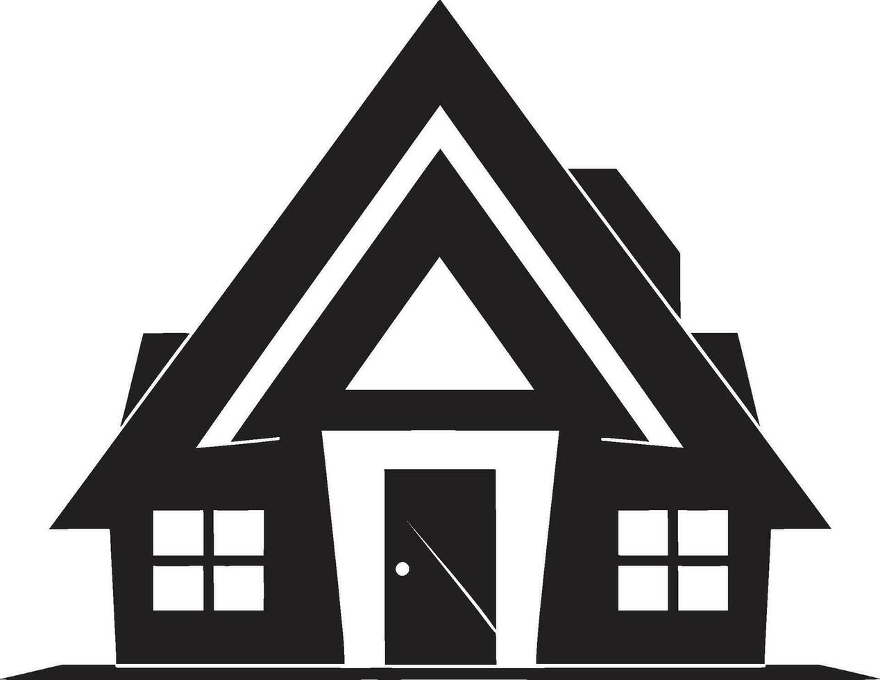 Clean Abode Symbol Minimal House Vector Icon Modern Minimalism Emblem House Design Vector Icon