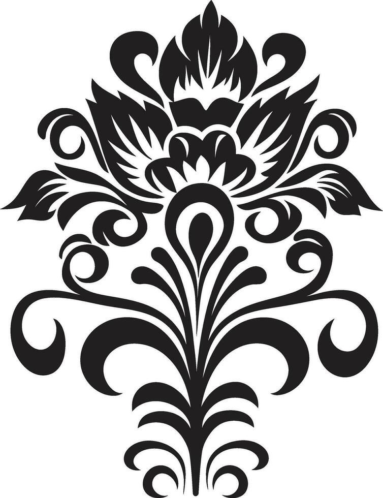 tribal florecer decorativo étnico floral elemento hecho a mano patrimonio étnico floral vector símbolo