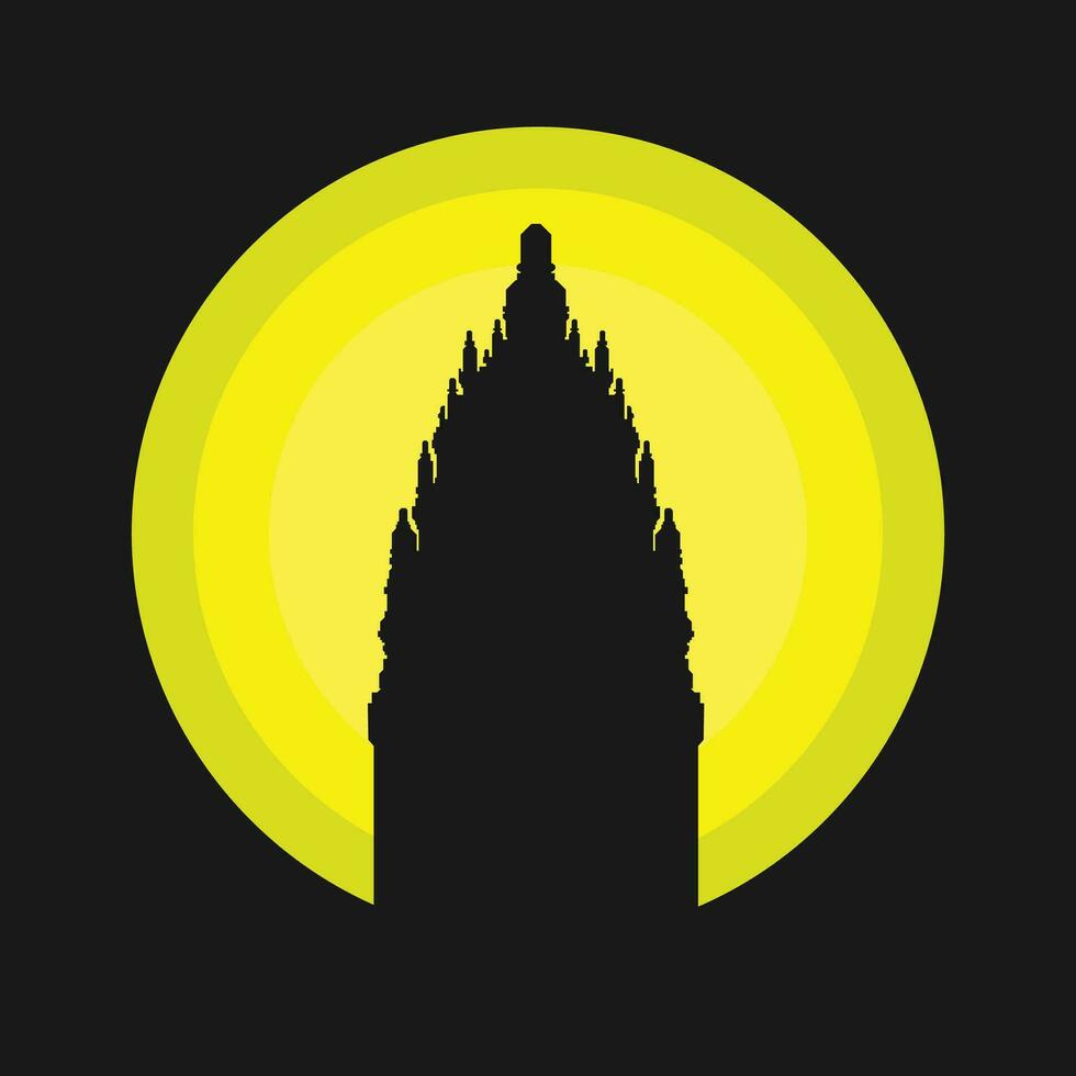 TEMPLE SILHOUETTE FLAT VECTOR