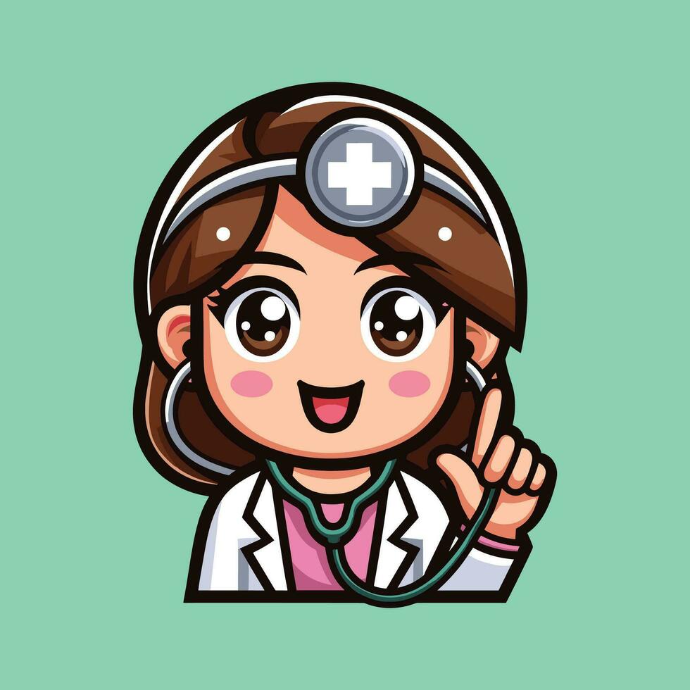 FEMALE DOCTOR ILLUSTRATION VECTOR