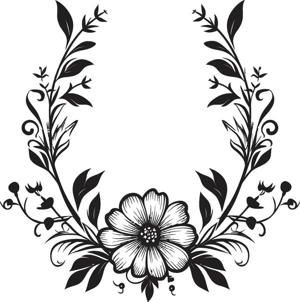 Artistic Noir Gardenia Dreams Intricate Vector Sketches Noir Petal Waltz Handcrafted Floral Iconic Designs