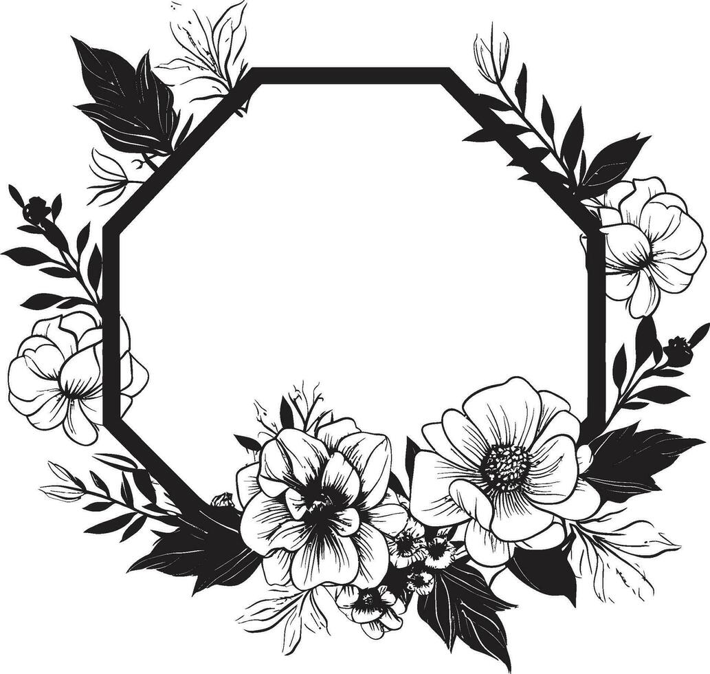 pulcro mano prestados floraciones minimalista diseño sencillo noir pétalo siluetas mano dibujado icono vector