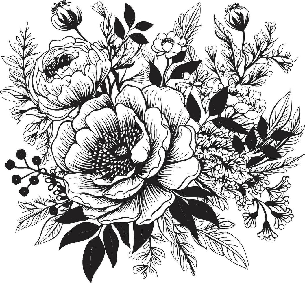 pétalo armonía floral antecedentes emblema enigmático floraciones vector floral icono diseño