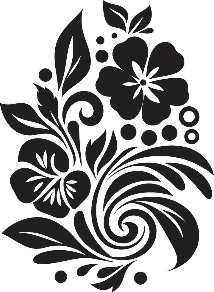 Native Essence Ethnic Floral Logo Icon Traditional Artistry Decorative Floral Vector Design