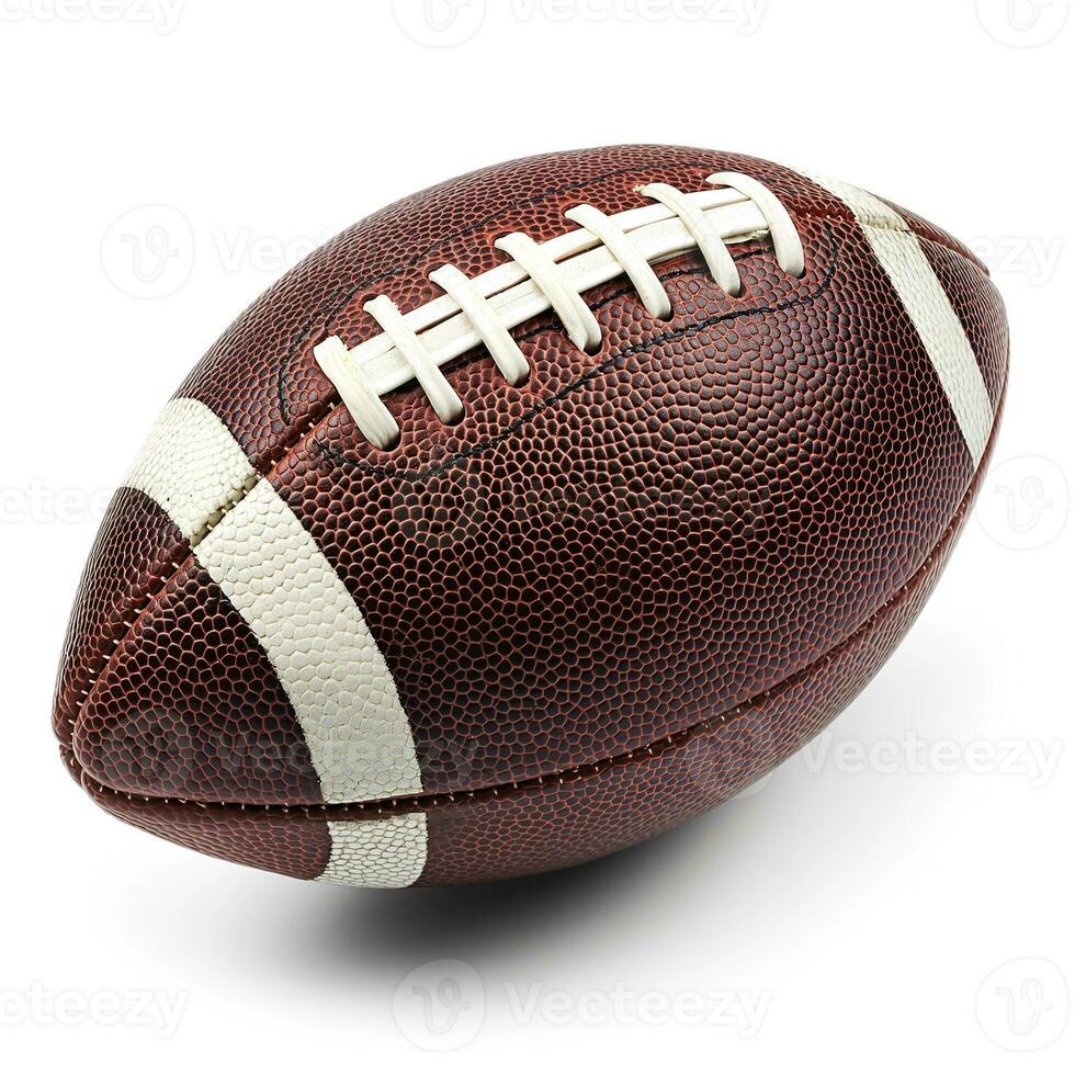 AI generated American Football Ball on White Background - Sports Equipment photo