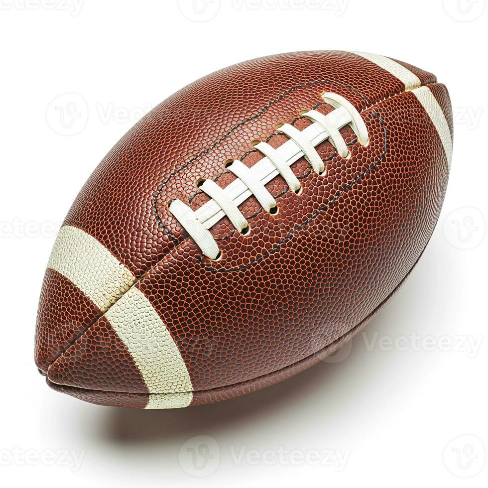 AI generated American Football Ball on White Background - Sports Equipment photo