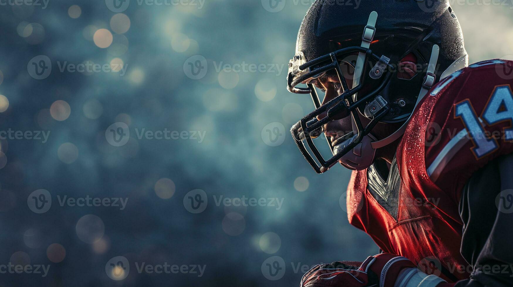 AI generated Professional American Football Game Graphic, Banner Design photo