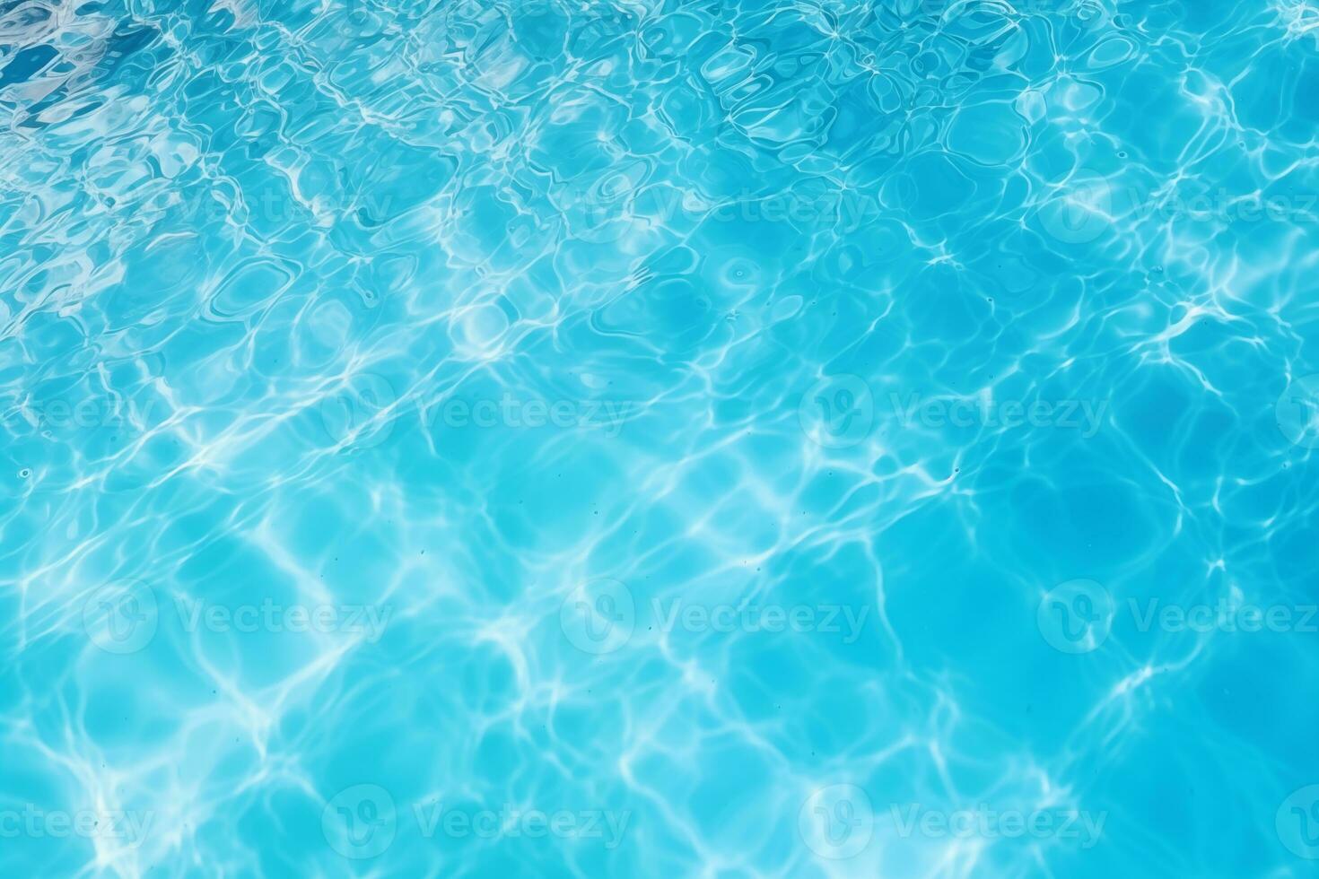 AI generated Swimming Pool Blue Water Top View - Summer Concept photo