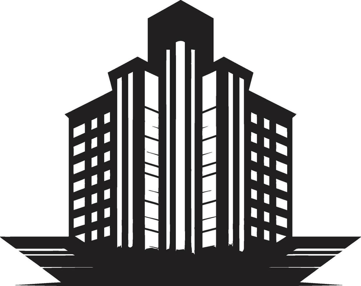 horizonte elevación multifloral urbano vector icono ciudad vista impresiones multiflora edificio en vector emblema