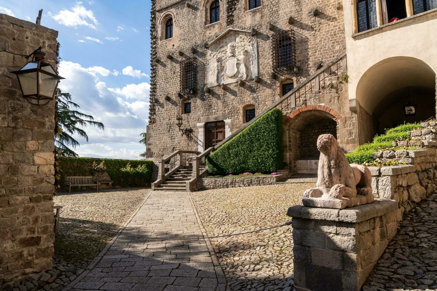 Monselice, ,Italy-April 16, 2023-Monselice castle in the province of Padua during a sunny day photo