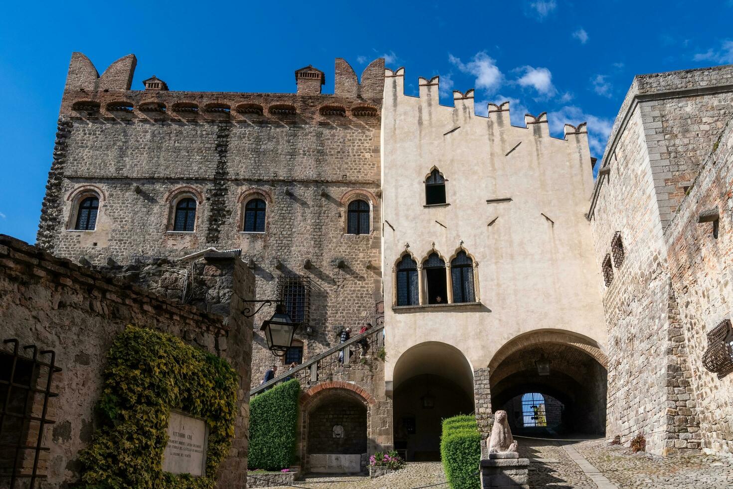 Monselice, ,Italy-April 16, 2023-Monselice castle in the province of Padua during a sunny day photo