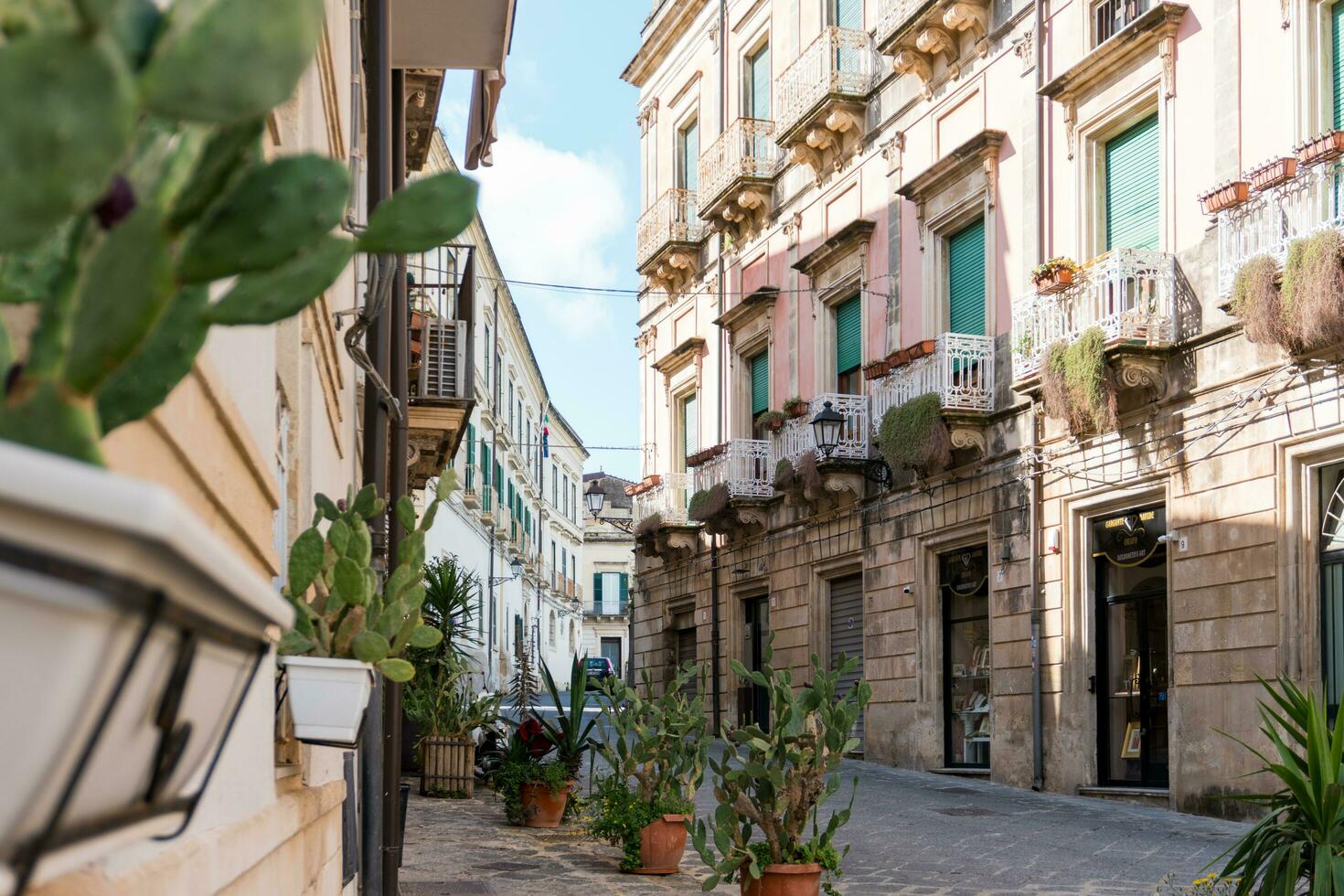Syracuse, Italy-May 9, 2022-View of the city of Syracuse during a sunny day photo