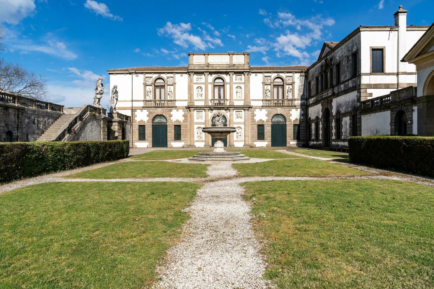 Monselice, Italy-April 16, 2023-View of the  Oratory of San Giorgio in Monselice during a sunny day photo