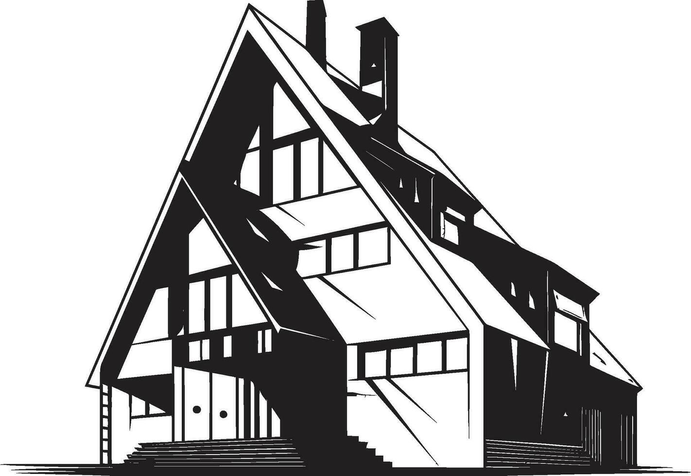 Contemporary Dwelling Icon Minimal House Vector Emblem Neat Residence Symbol House Design Vector Logo
