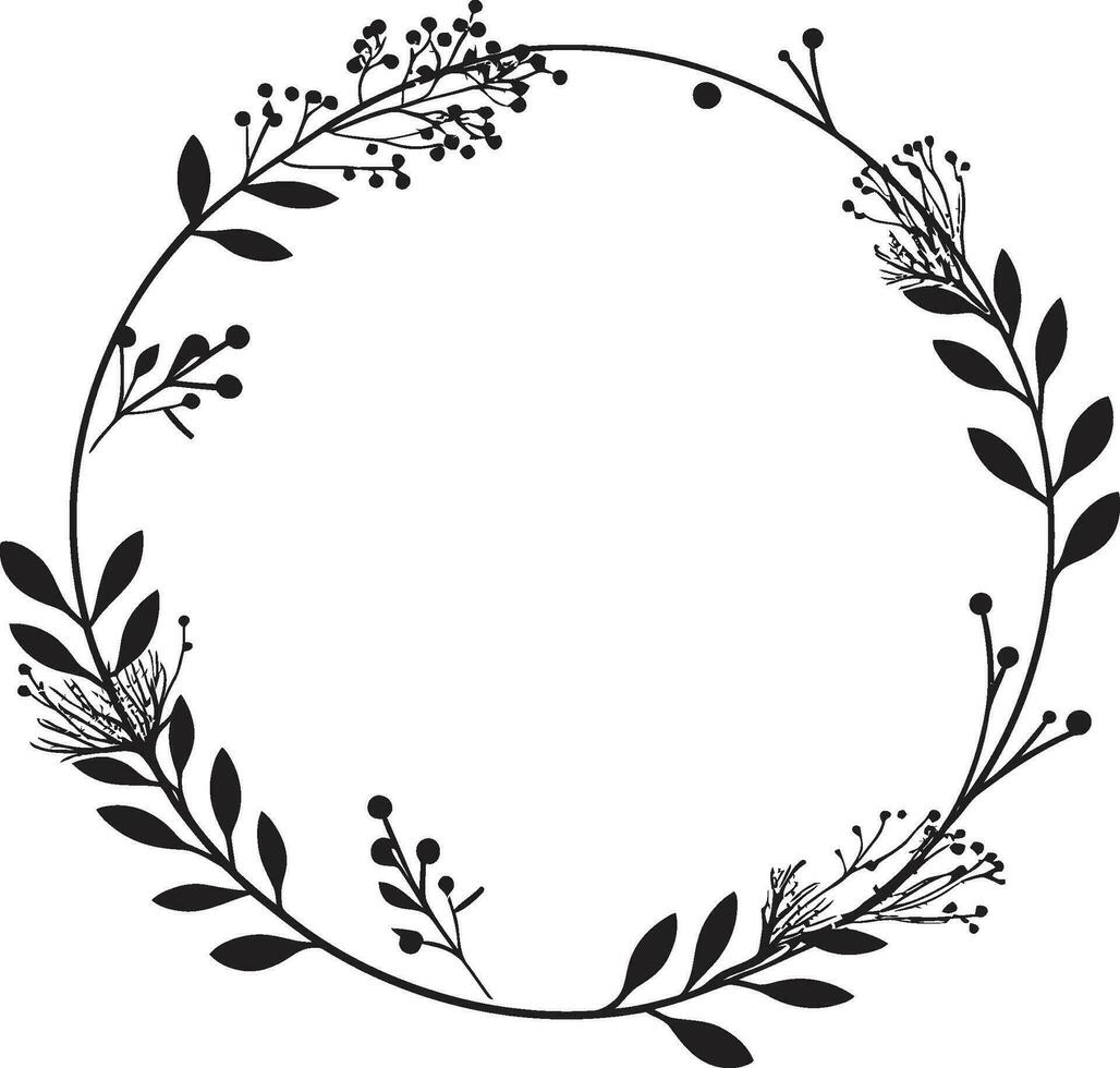 elegante botánico sencillez negro icónico diseño limpiar vector floraciones minimalista mano dibujado logo