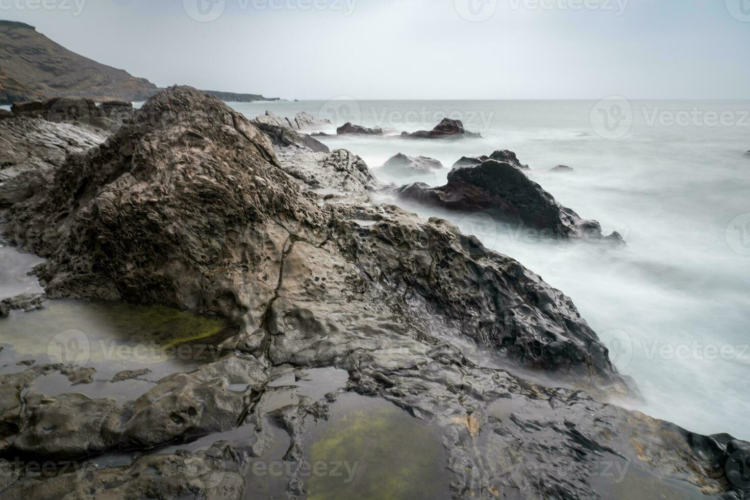 Lanzarote coast during a cloudy day photo