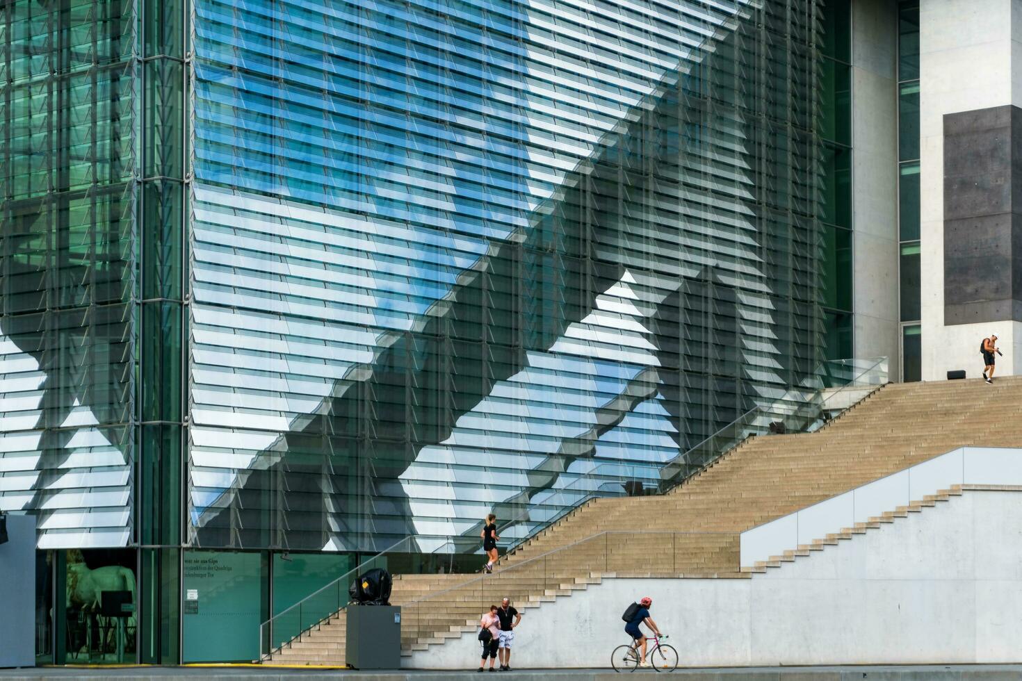 Berlin, Germany-august 9, 2022-View of the  Library of the German Bundestag during a cloudy day photo