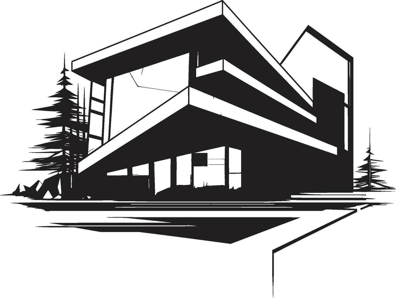 contemporáneo vivienda esencia elegante moderno casa diseño vector icono elegante habitat marca moderno casa diseño vector logo