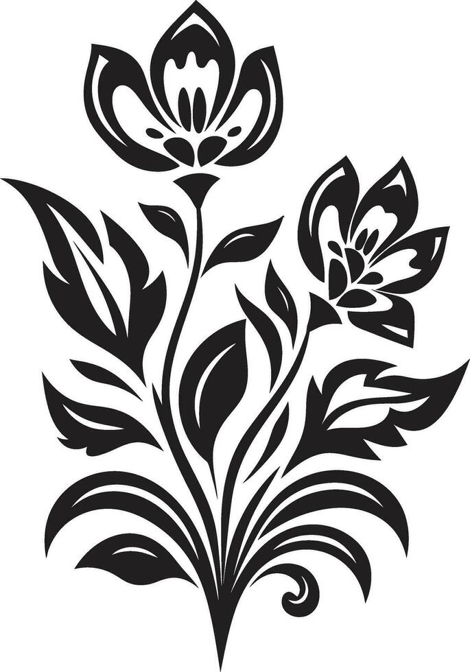 Tribal Elegance Ethnic Floral Vector Element Crafted Artistry Decorative Ethnic Floral Logo