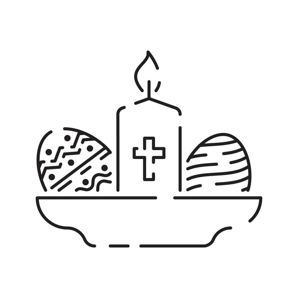 Christianity line icon. Vector religion related icons. Bible, church and cross or Jesus.