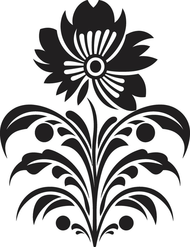 Inherited Petals Ethnic Floral Logo Icon Design Tribal Elegance Ethnic Floral Vector Element