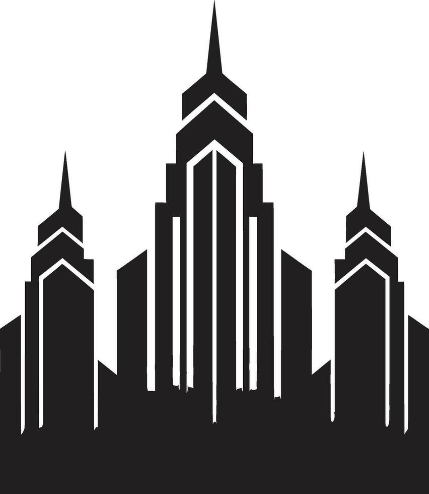 urbano rascacielos bosquejo multipiso paisaje urbano vector icono ciudad multipiso silueta multipiso vector logo icono