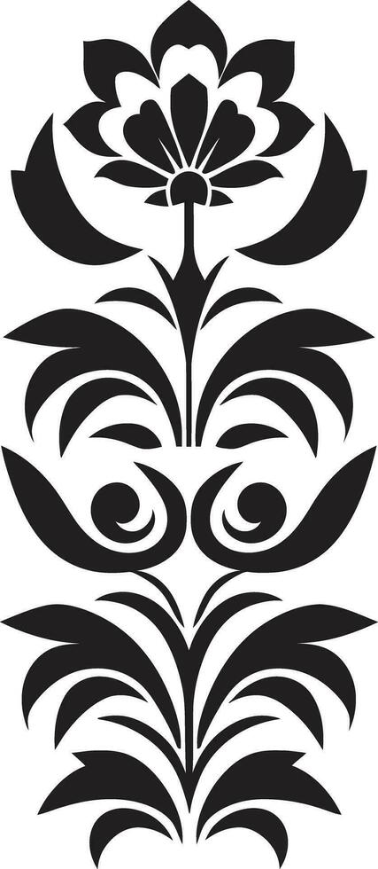 Ethereal Floral Vines Decorative Line Vector Serenade of Petals Line Border Icon Design