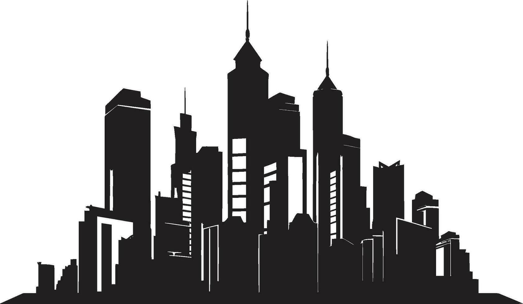 ciudad multipiso impresión multipiso vector logo diseño urbano alturas emblema paisaje urbano multipiso vector logo