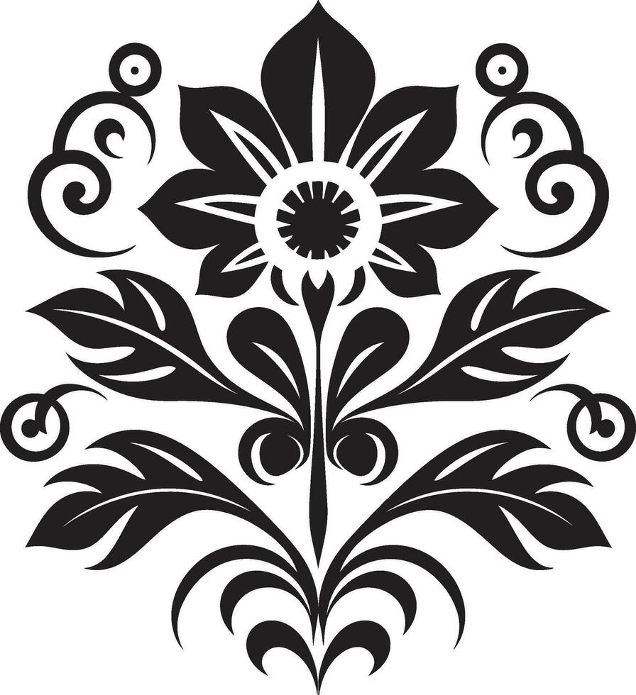 heredado encanto étnico floral logo icono diseño tribal adornos étnico floral emblema vector