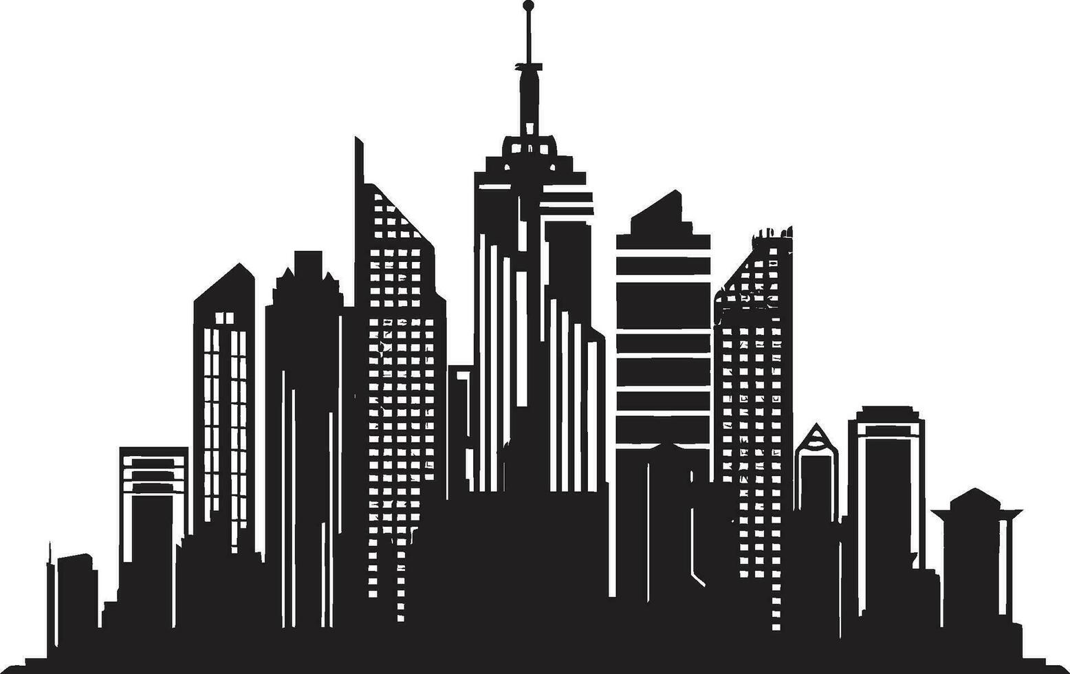 ciudad multipiso impresión vector logo de urbano edificio diseño horizonte ciudad vista contorno multipiso vector logo icono