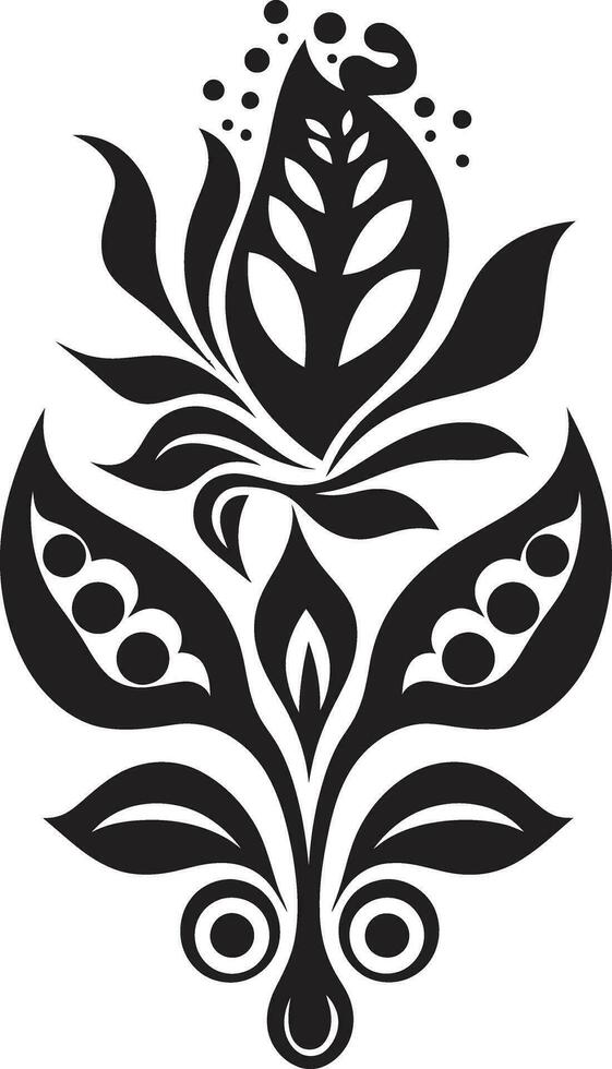 Indigenous Threads Decorative Ethnic Floral Logo Heritage Petal Print Ethnic Floral Icon Design vector