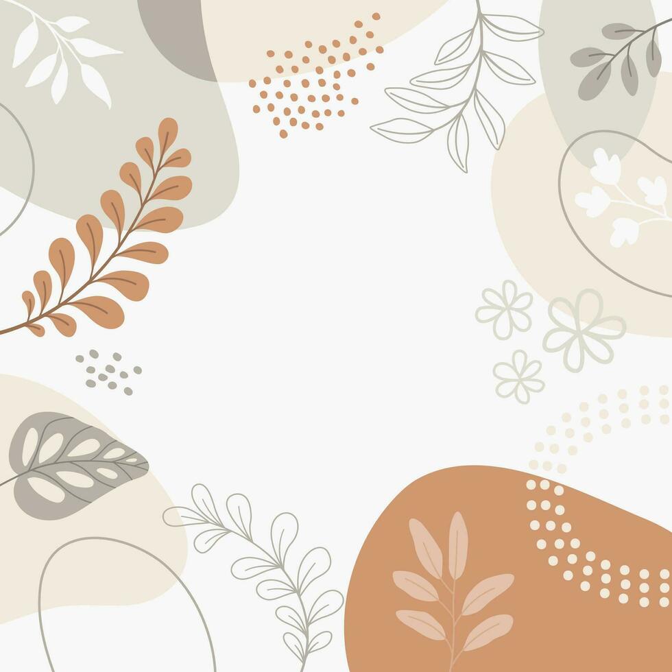 Design banner frame background .Colorful poster background vector illustration.Exotic plants, branches,art print for beauty, fashion and natural products,wellness, wedding and event.