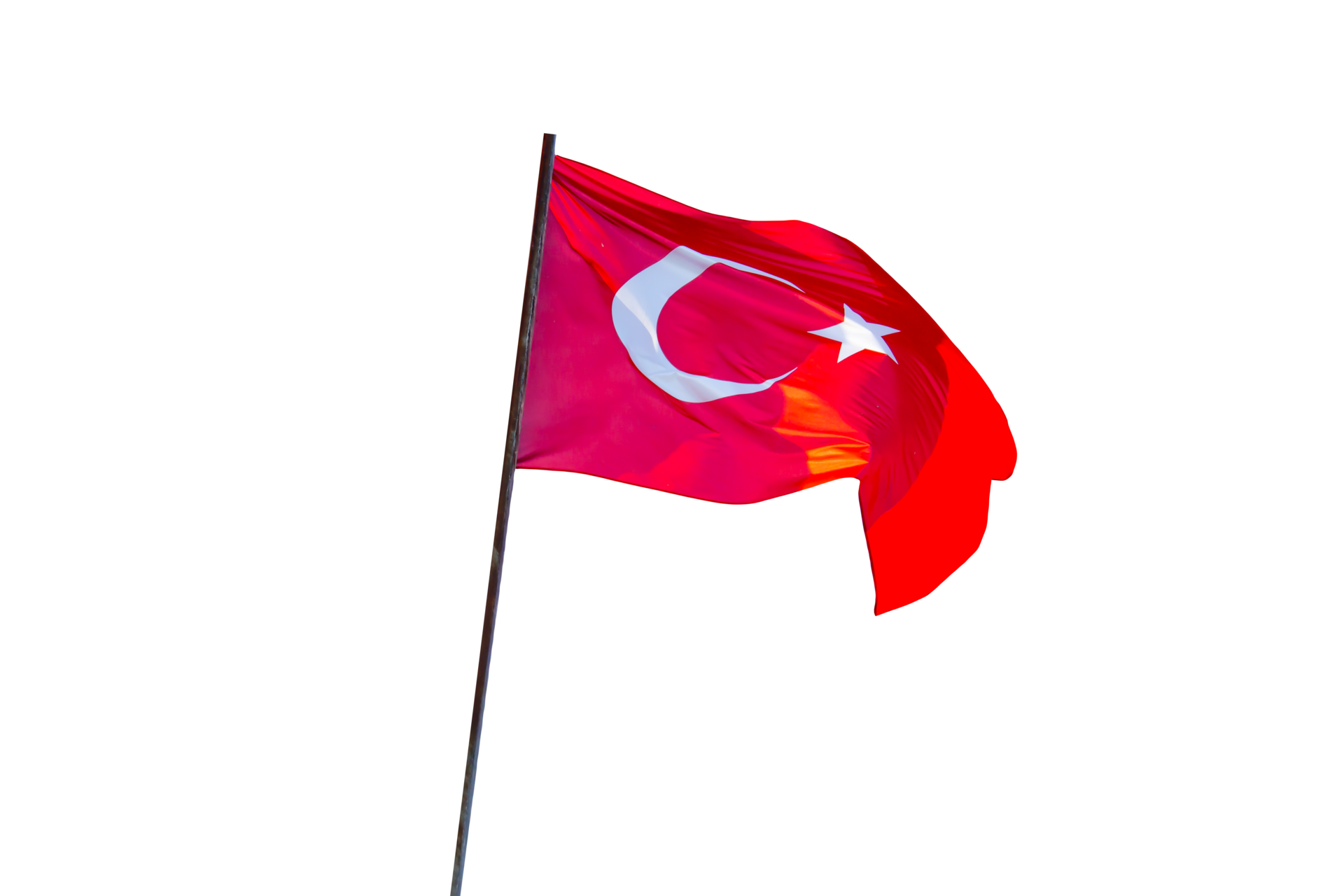 Turkish flag on transparent background 36264119 PNG